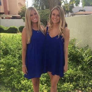 Blue mini dress